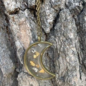 Bronzed Moon Necklace